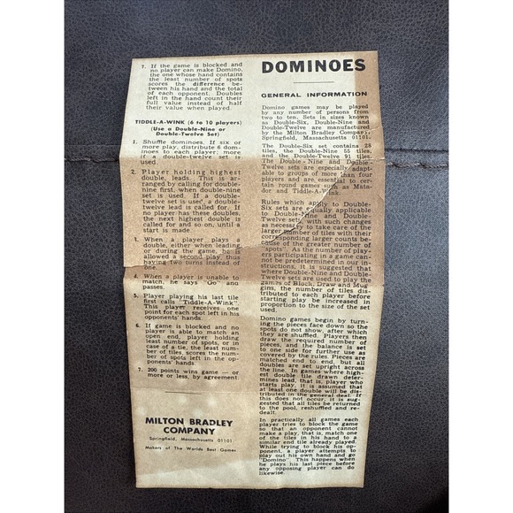 1970 VTG Milton-Bradley Dragon Double Six Domino Set complete with 28‎ tiles. - Picture 2 of 4